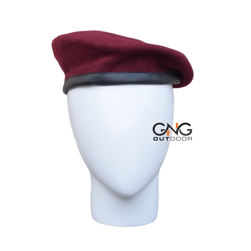 Military maroon wool beret - military,