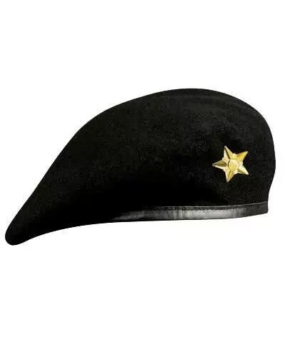 Beret cap with gold - beret, star