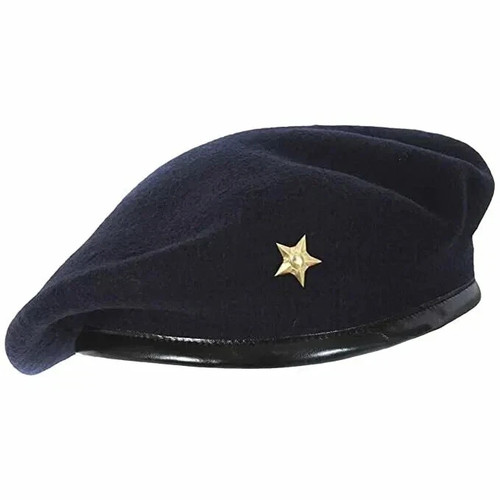 Beret cap with gold - beret, star