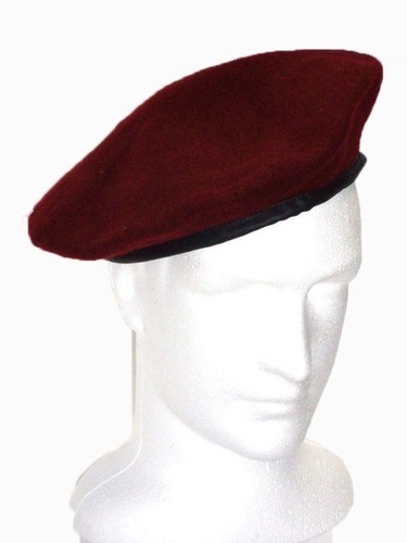 Beret wool maroon - -, sizes